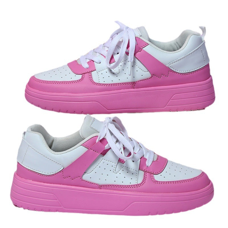 EVA Platform Low Top Lace Up Round Toe Trainers