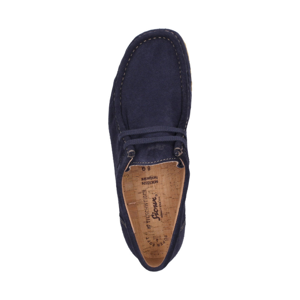 Sioux Tils Grashopper 001 Navy Suede Moccasins