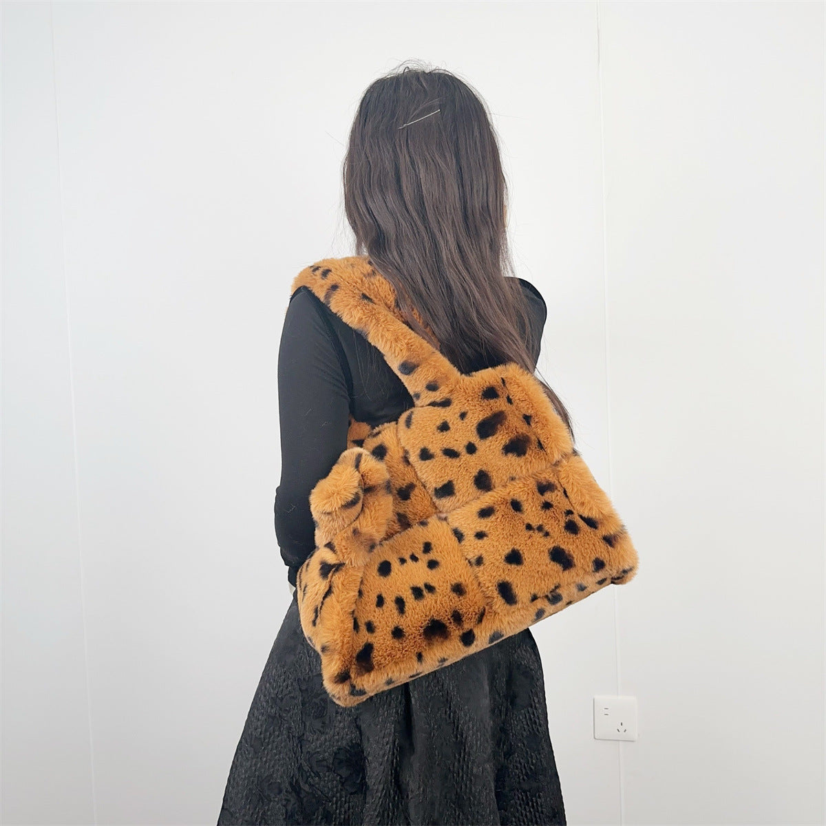 Leopard Print Large Capacity Tote Messenger Bag