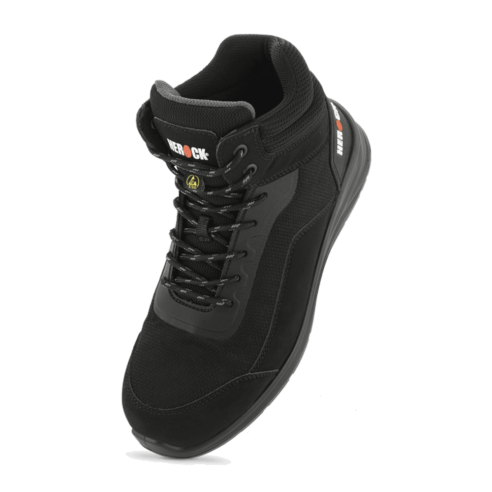 Herock Leno S1PS SR FO ESD SC Composite Safety High Safety Trainers Black/Anthracite
