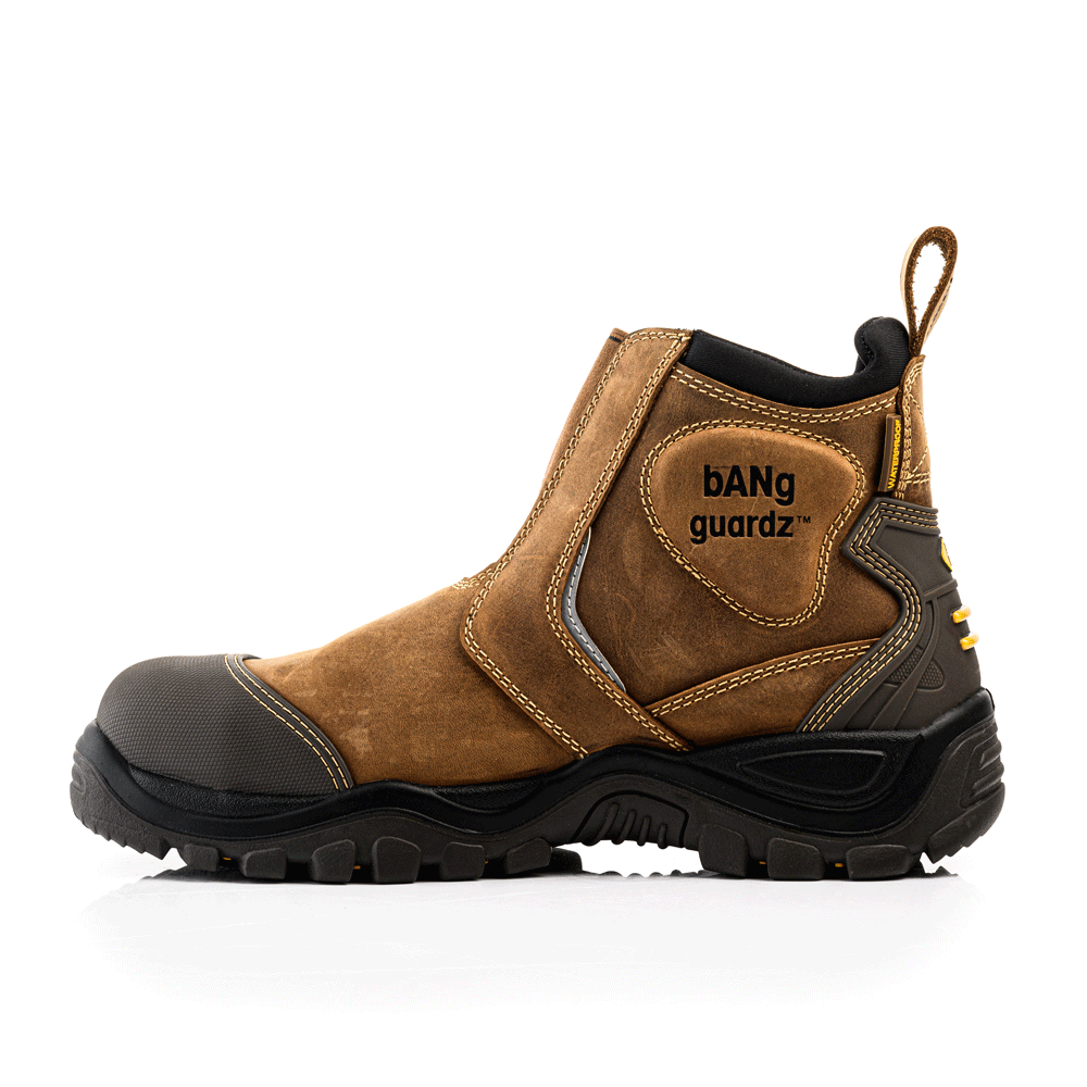 Buckler BSH014 S3 Leather Waterproof Safety Dealer Boots Black / Brown