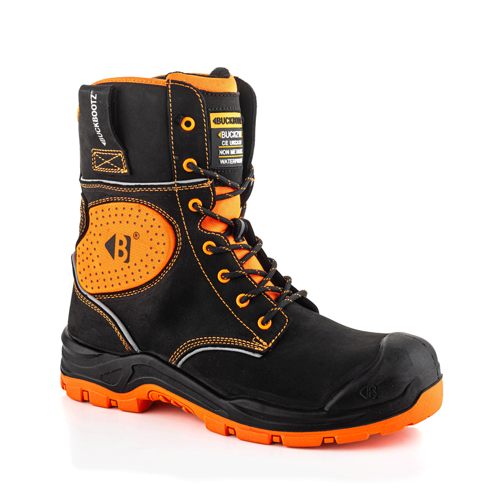 Buckler BVIZ6 S7 360 Degrees Hi-Vis Metal Free Waterproof Safety Boots Black / Orange