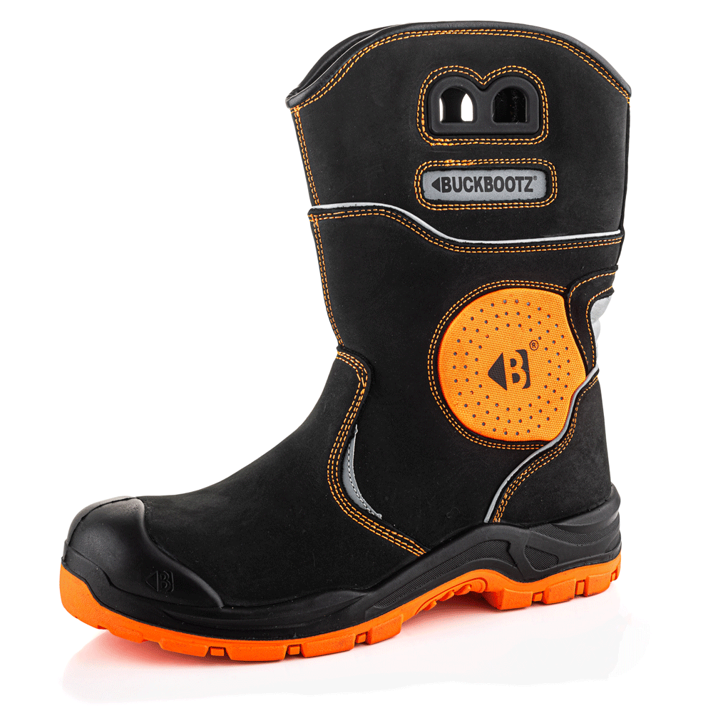 Buckler BVIZ5 S7 360 Degrees High Visibility Metal Free Waterproof Safety Rigger Boots Black / Orange