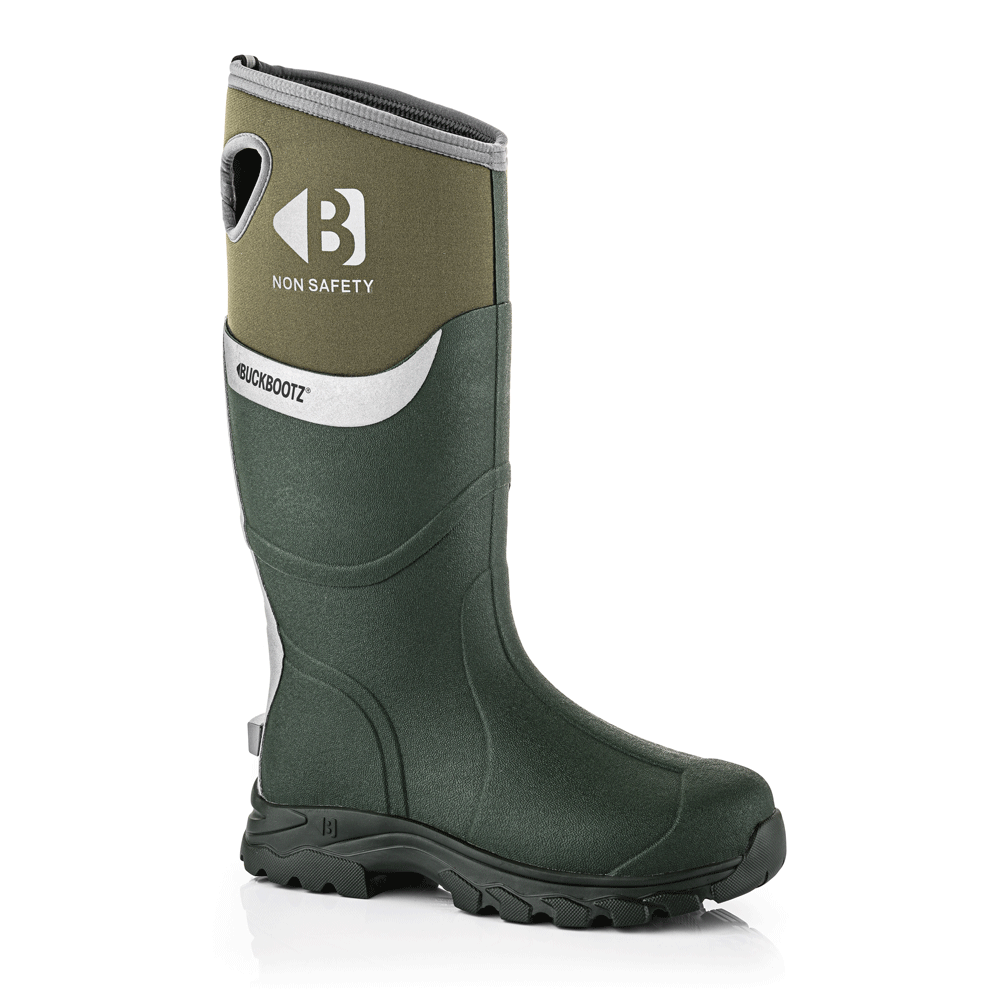 Buckler Walkerz Buckbootz Neoprene Non-Safety Waterproof Wellington Boots Black / Green
