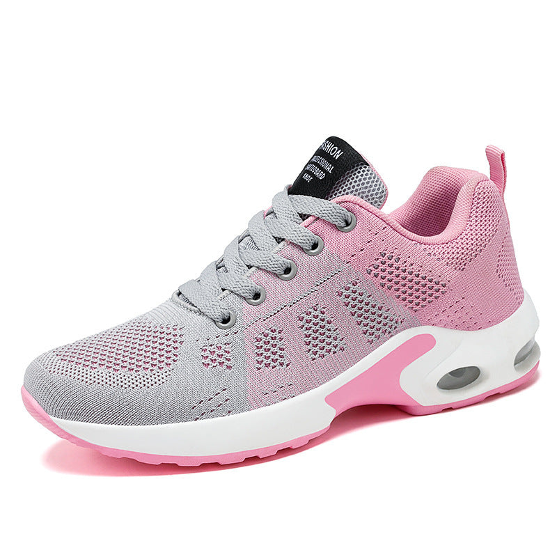 Womens Breathable Mesh Lightweight Low Top Lace Up Running Trainers