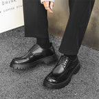 Mens Leather Round Toe Shoes