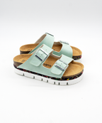Nuoceans Bubbles Aqua Blue Platform Sandals