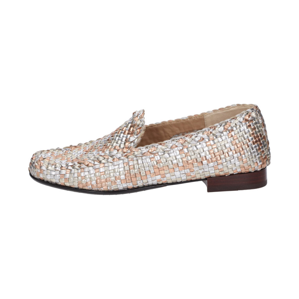 Sioux Cordera 40087 Silver Gold Womens Moccasins