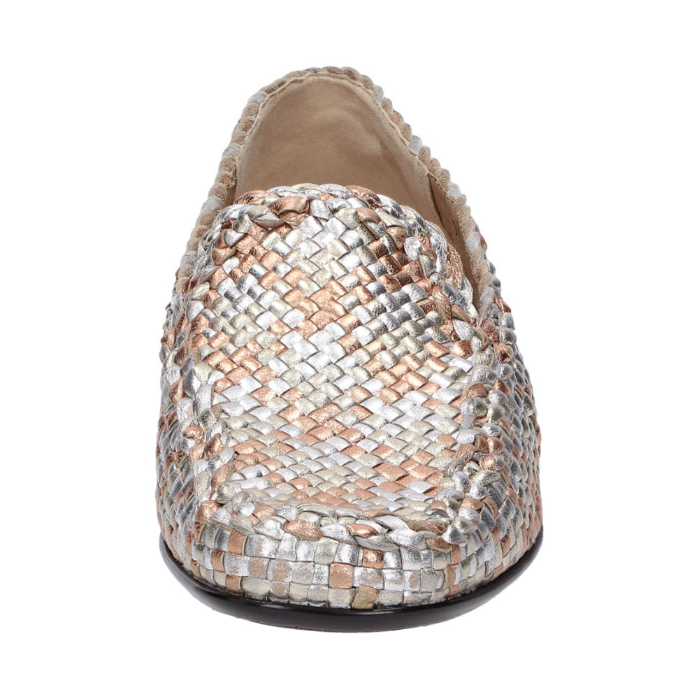 Sioux Cordera 40087 Silver Gold Womens Moccasins
