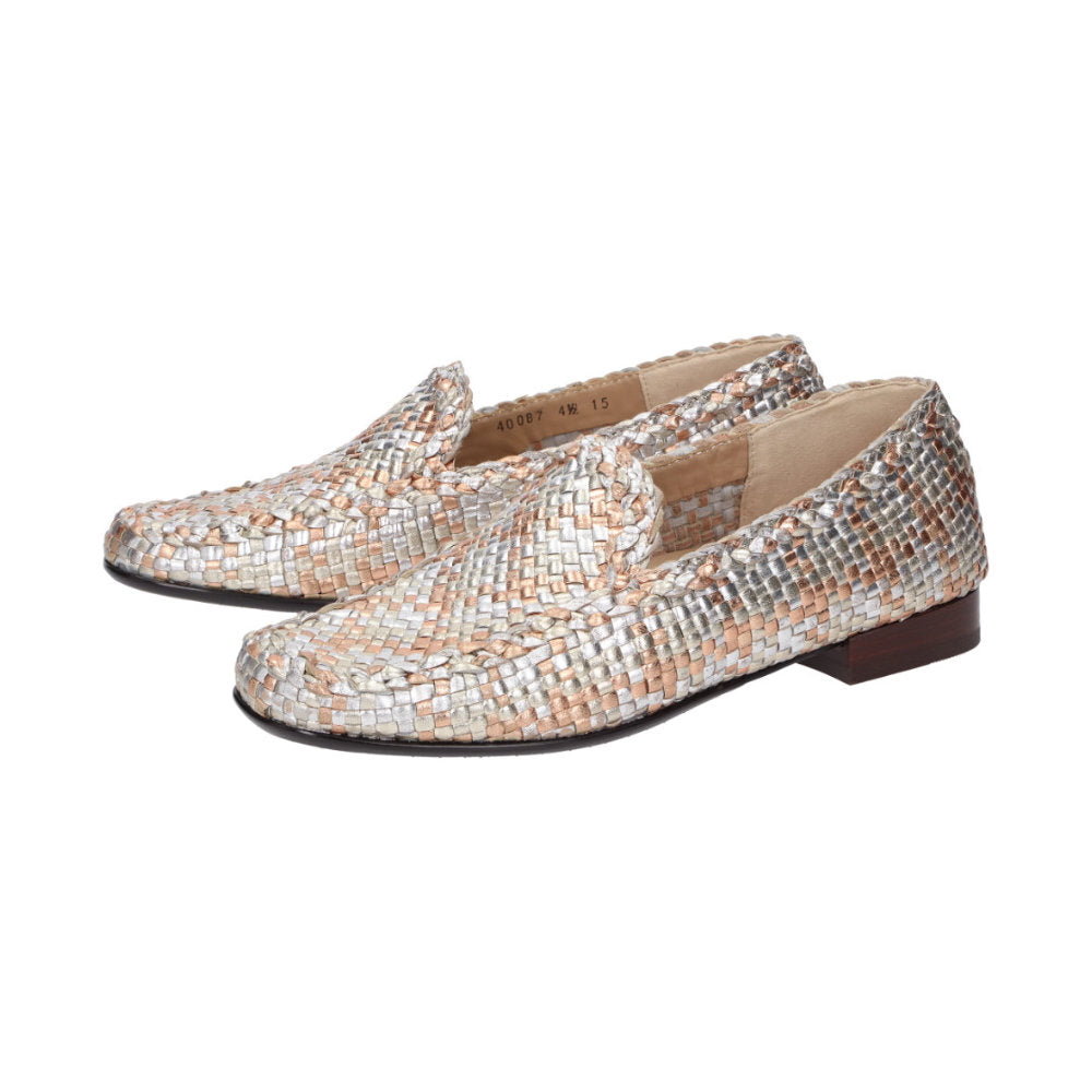 Sioux Cordera 40087 Silver Gold Womens Moccasins