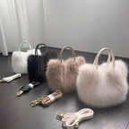 Womens Faux Fur Style Tote Bag