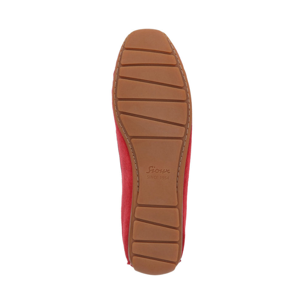 Sioux Carmona 700 Red Womens G Fit Suede Moccasins