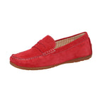 Sioux Carmona 700 Red Womens G Fit Suede Moccasins
