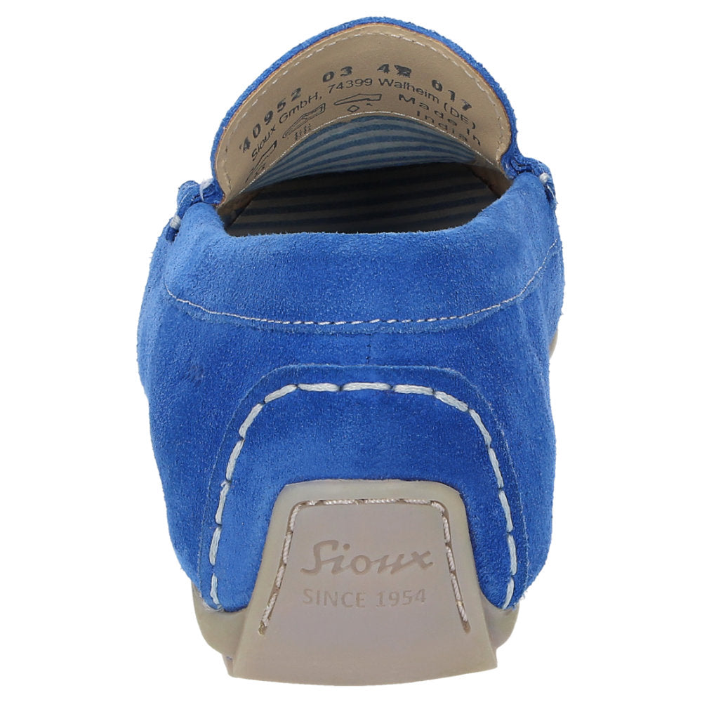 Sioux Carmona 700 Electric Blue Womens G Fit Suede Moccasins