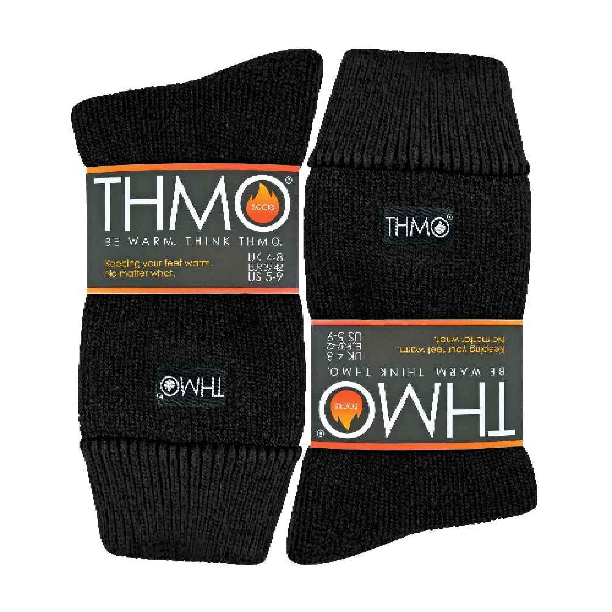 THMO Mens Thermal Indoor Slipper Socks with Grips Multipack Options