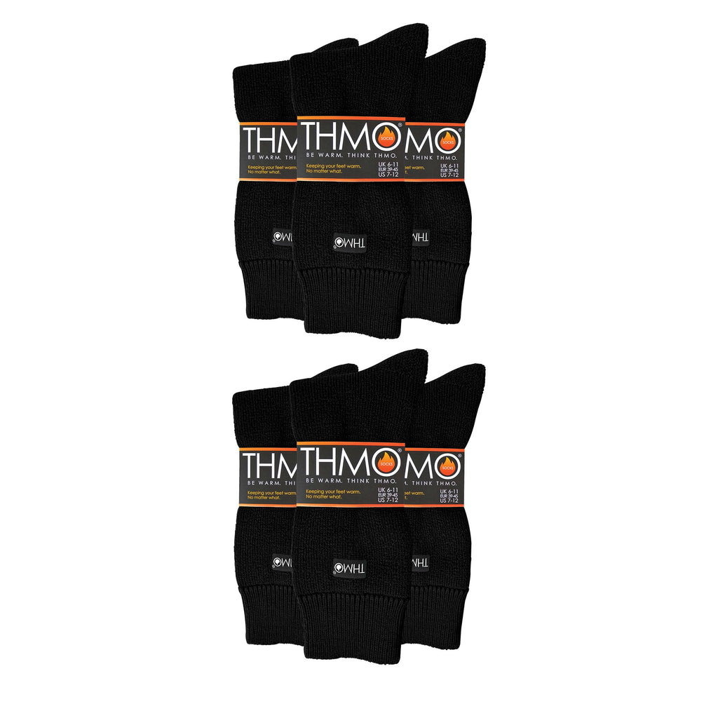 THMO Mens Thermal Indoor Slipper Socks with Grips Multipack Options
