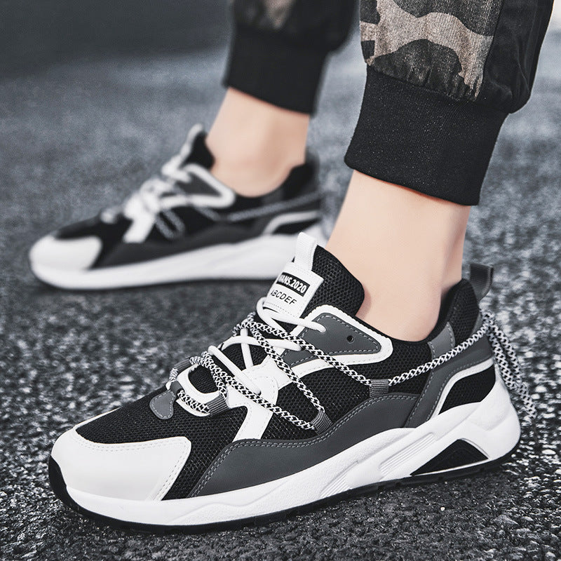 Breathable Mesh Lightweight Platform Round Toe Running Trainers
