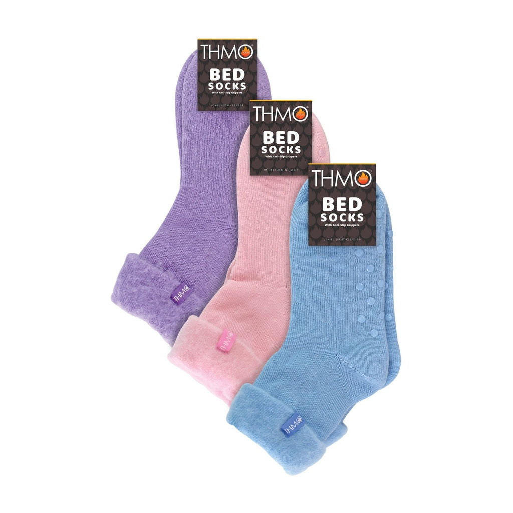 Sock Snob 3 Pack Womens Bed Socks with Non-Slip Grips