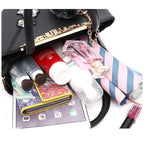 Womens Floral Pattern Spliced Colour Shoulder Bag