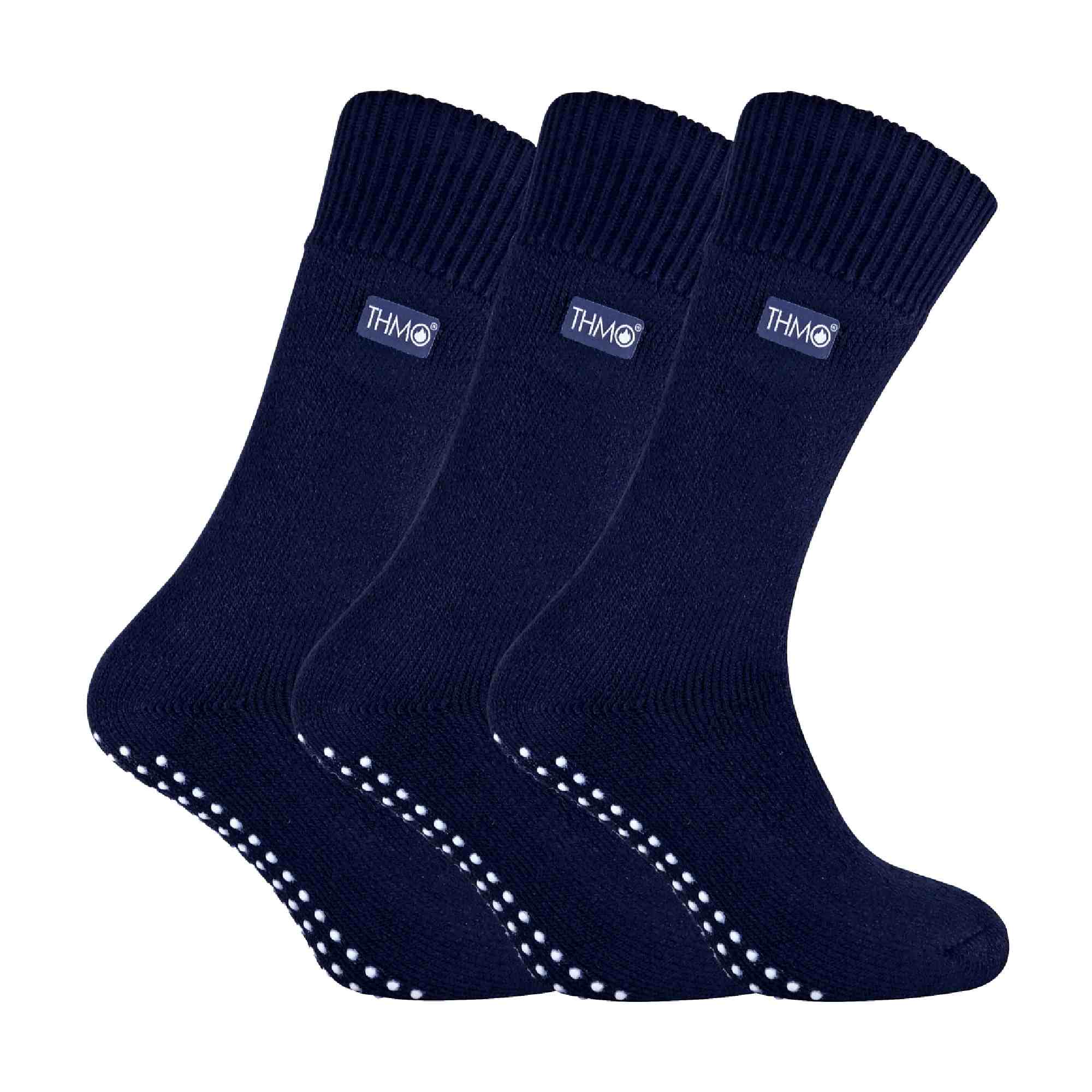 THMO Mens Thermal Indoor Slipper Socks with Grips Multipack Options