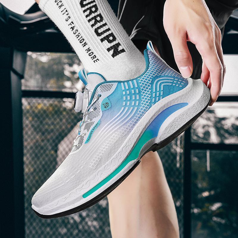 Mens Breathable Mesh Low Top Buckle Strap Running Trainers