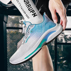 Mens Breathable Mesh Low Top Buckle Strap Running Trainers
