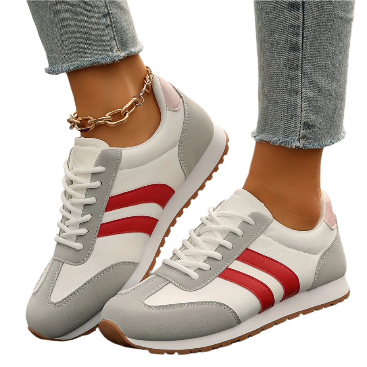 Womens Breathable Low Top Lace Up Walking Shoes