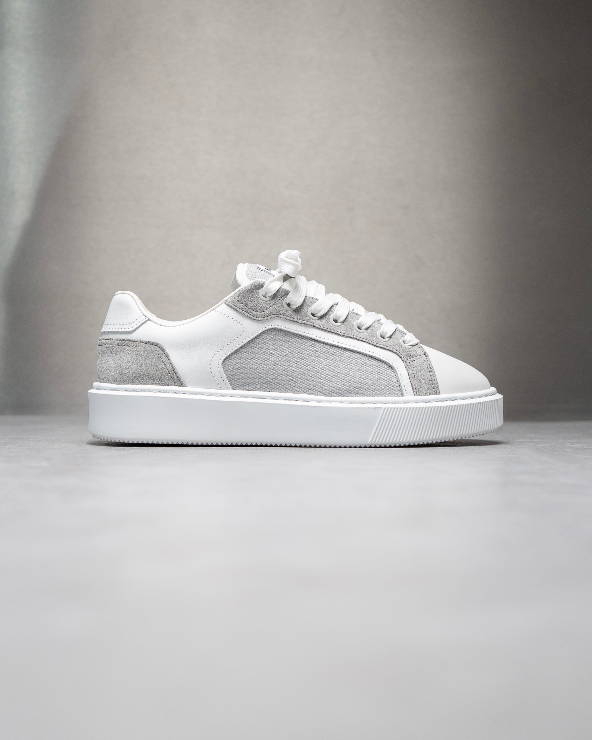 Blaekh Staple White Grey Trainers