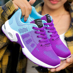 Womens Breathable Mesh Lightweight Low Top Lace Up Running Trainers