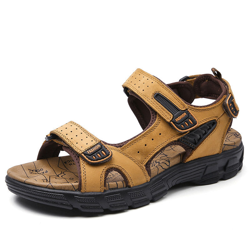 Mens Leather Platform Sandals