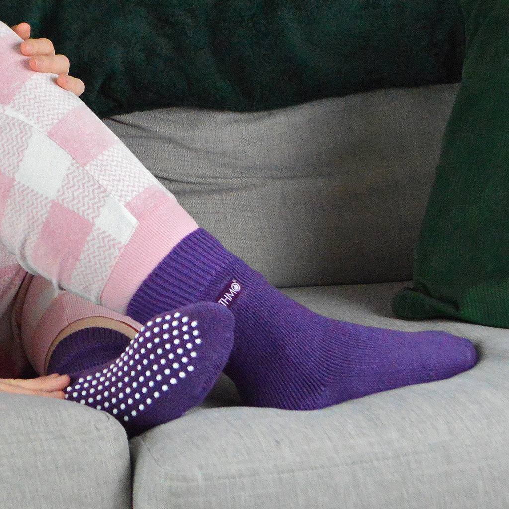 Sock Snob 3 Pack Womens Cosy Non Slip Thermal Slipper Socks with Grippers