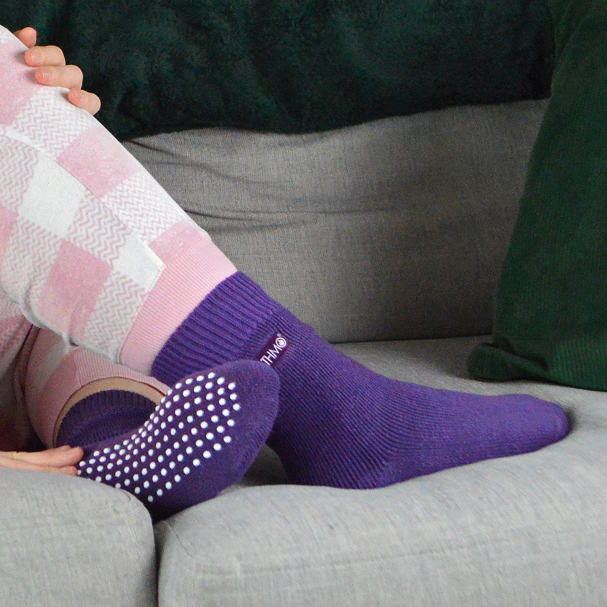Sock Snob 3 Pack Womens Cosy Non Slip Thermal Slipper Socks with Grippers