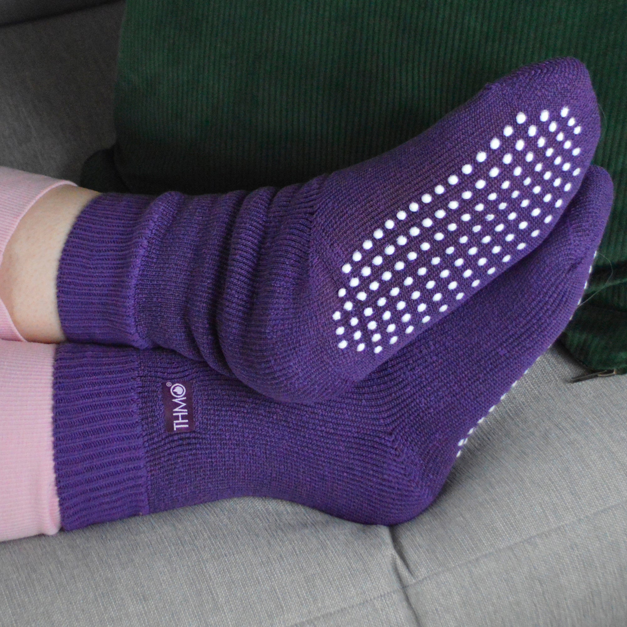 Sock Snob 3 Pack Womens Cosy Non Slip Thermal Slipper Socks with Grippers