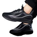 Breathable Mesh Lightweight Lace Up Round Toe Trainers