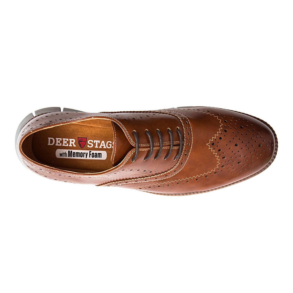 Leather Memory Foam Lace Up Dress Shoes