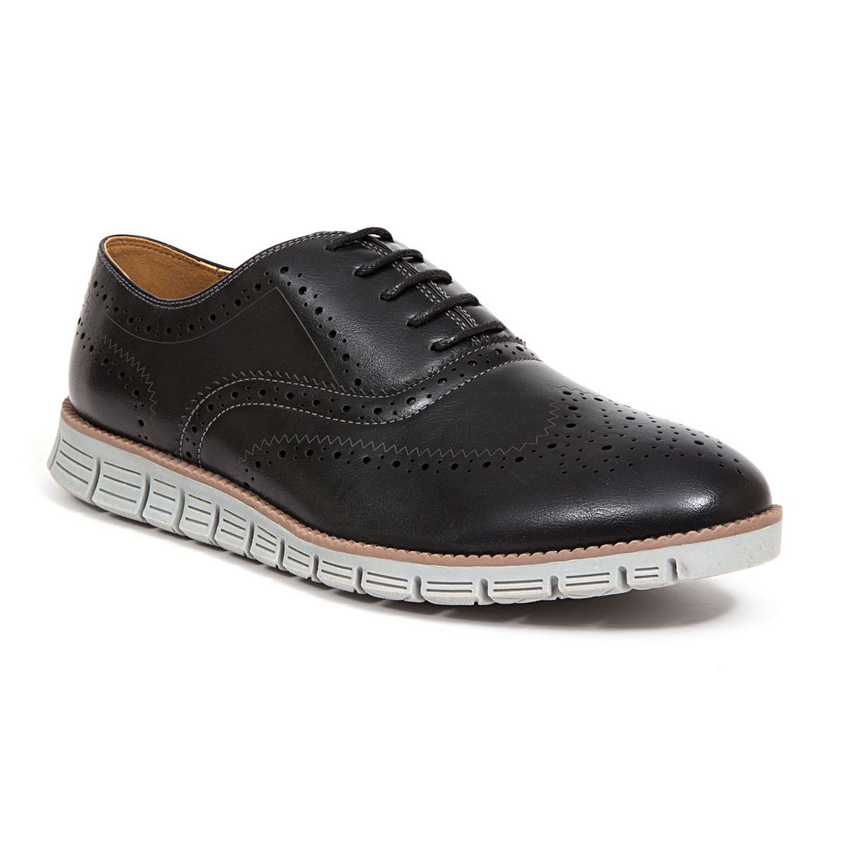 Leather Memory Foam Lace Up Dress Shoes
