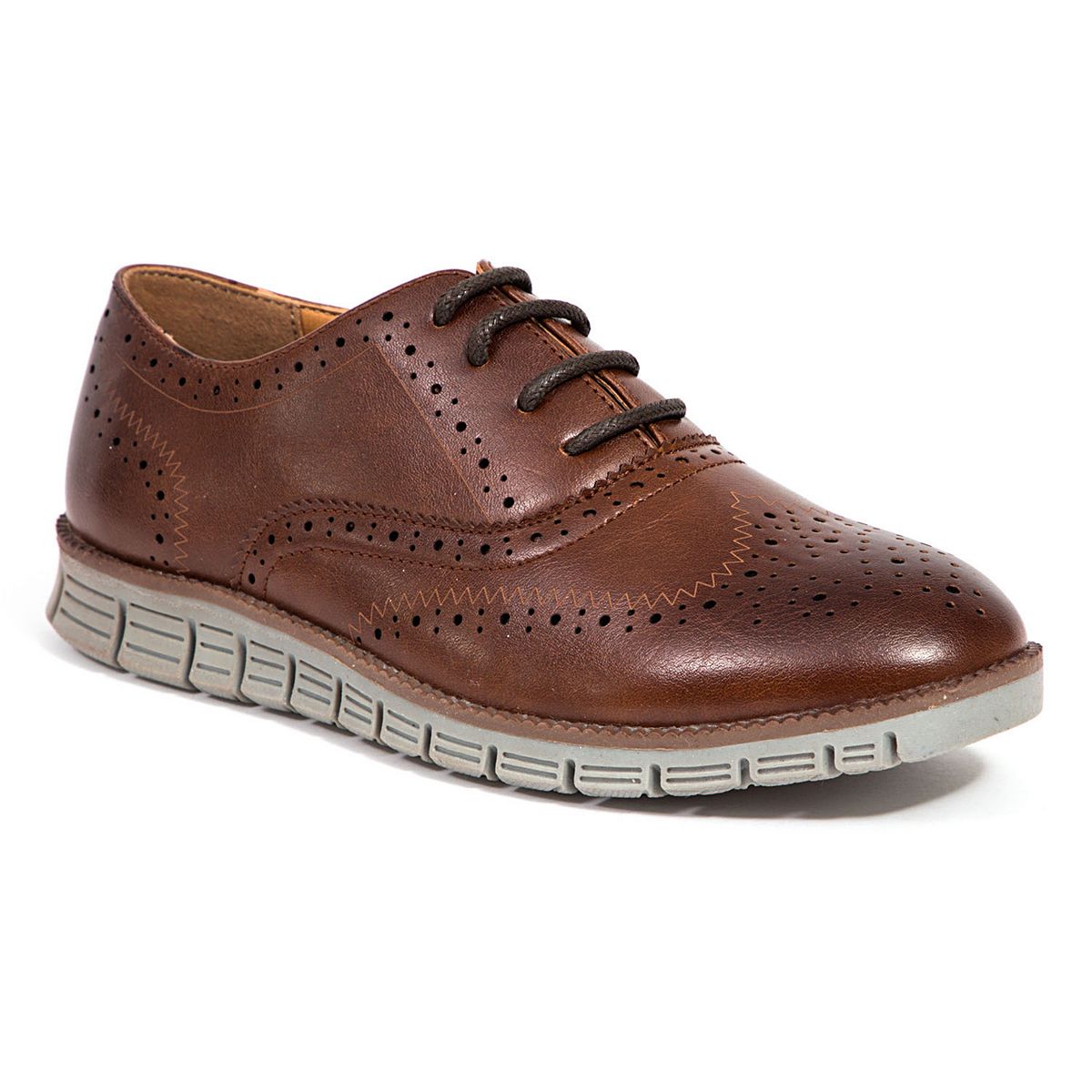 Leather Memory Foam Lace Up Dress Shoes