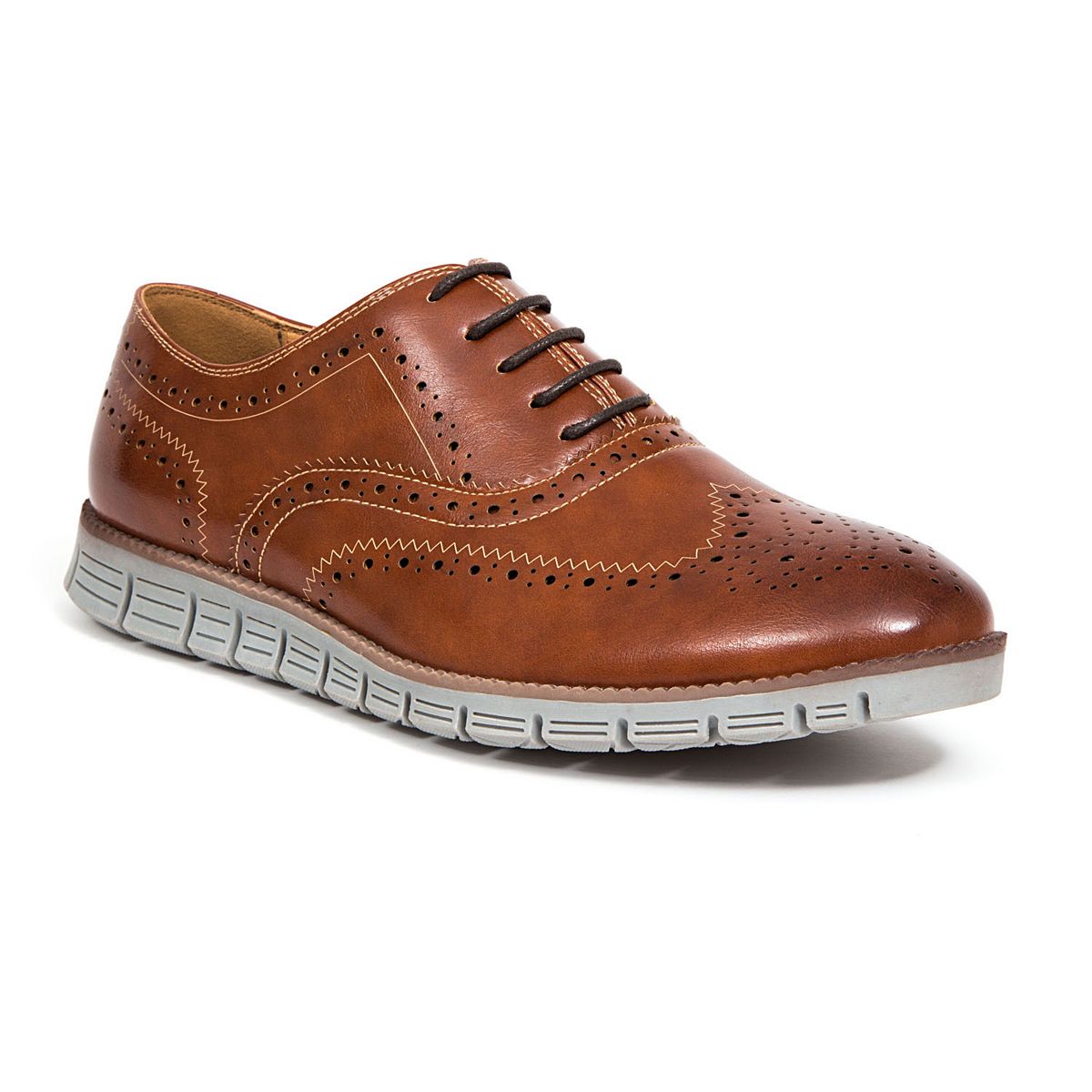 Leather Memory Foam Lace Up Dress Shoes