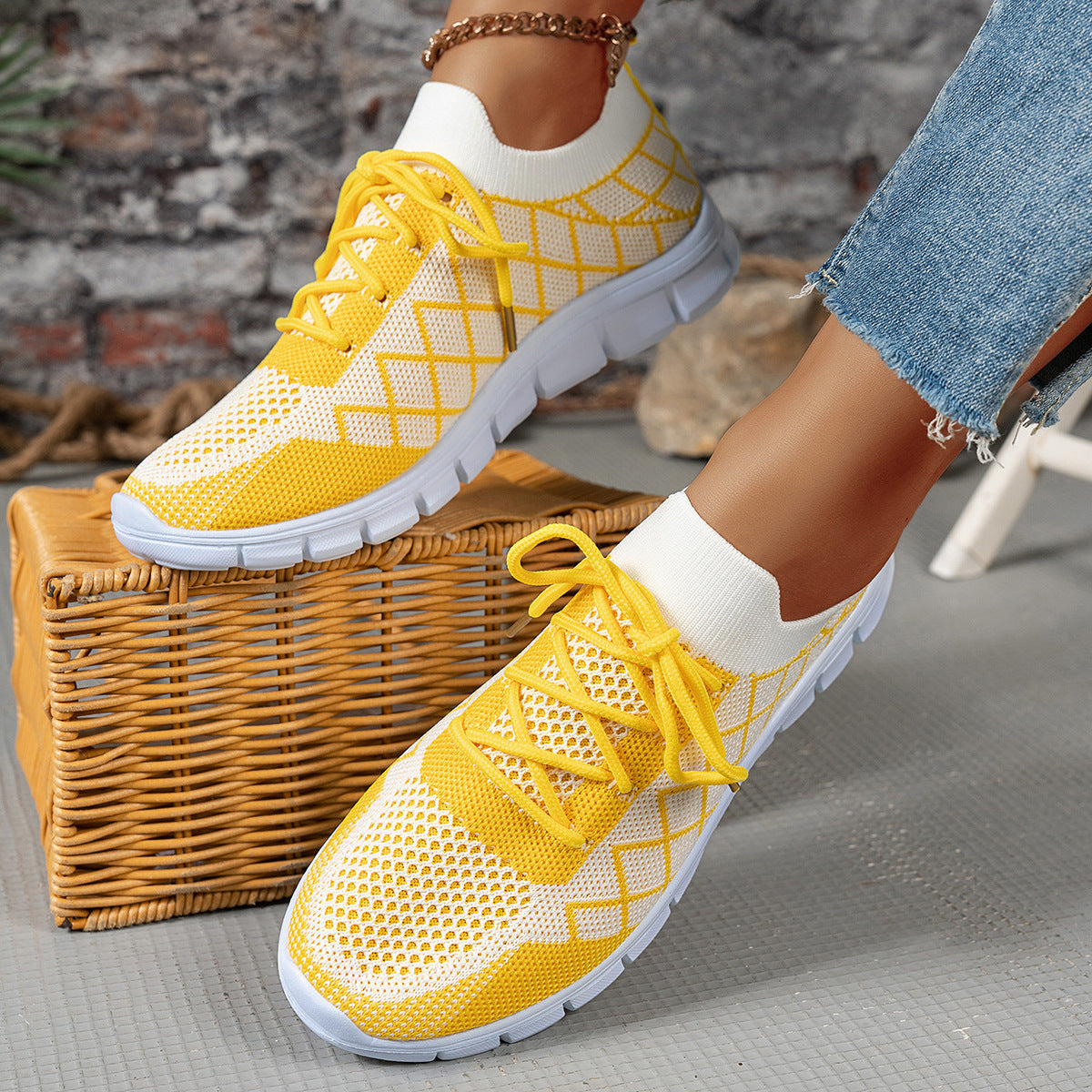 Womens EVA Breathable Lightweight Cushioned Running Trainers