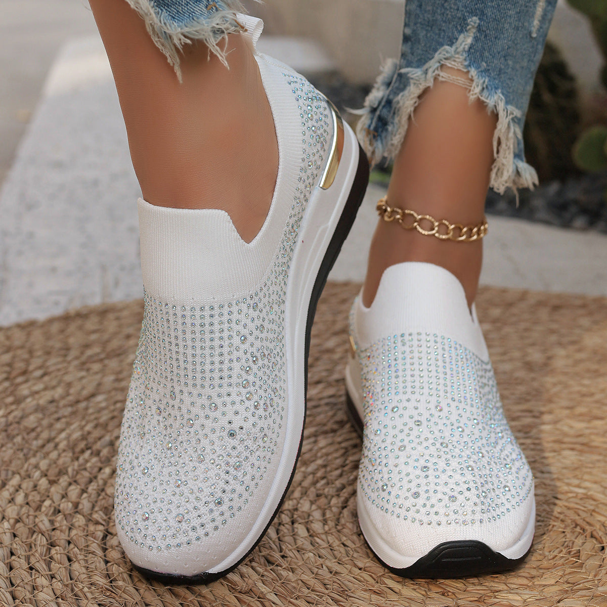 Womens Breathable Low Top Slip On Slippers