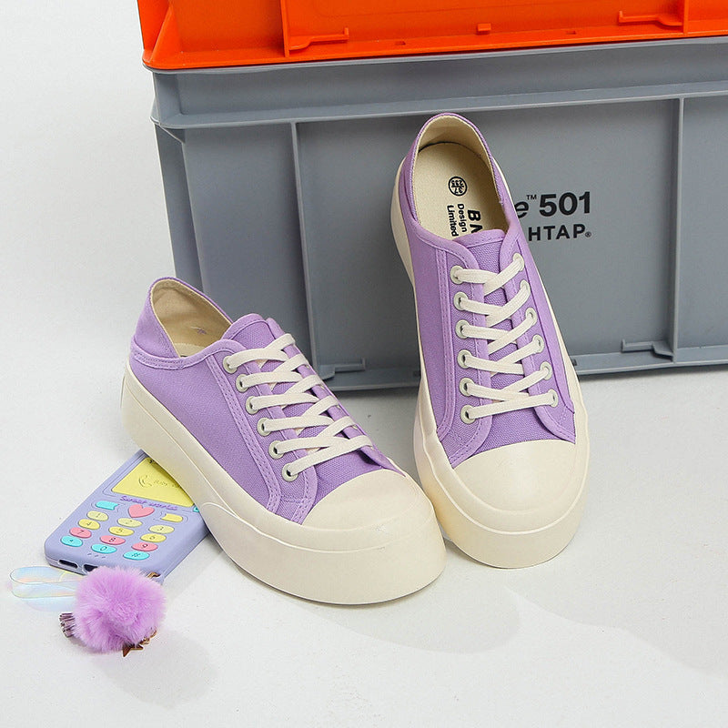 Unisex Canvas Thick Sole Trainers