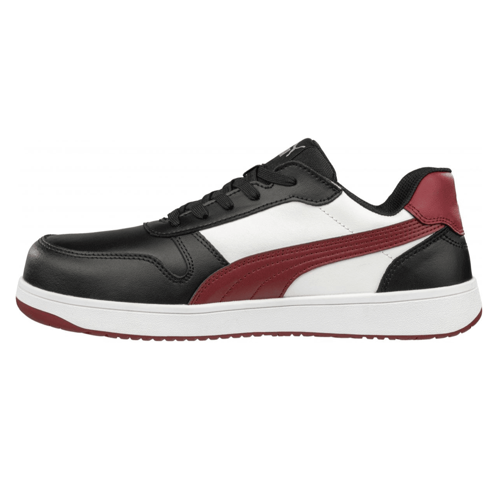 Puma Frontcourt Low S3L ESD Fibreglass Safety Trainers Black / White / Red