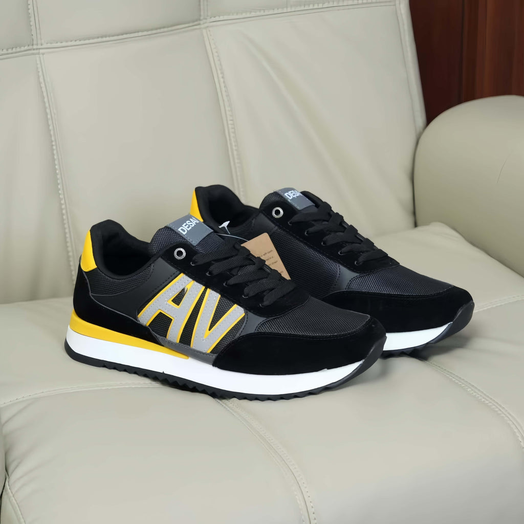 Mens Breathable Low Top Lace Up Round Toe Running Trainers