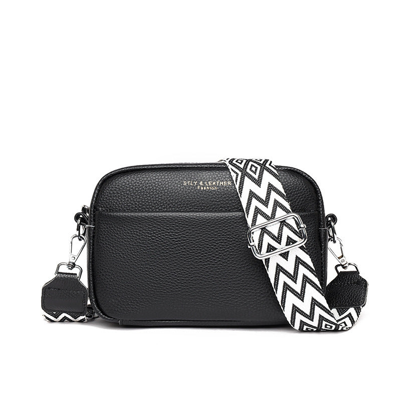 Womens Small Square Crossbody Bag With Wide Strap