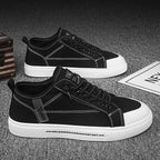 Mens Canvas Breathable Cushioned Lace Up Trainers