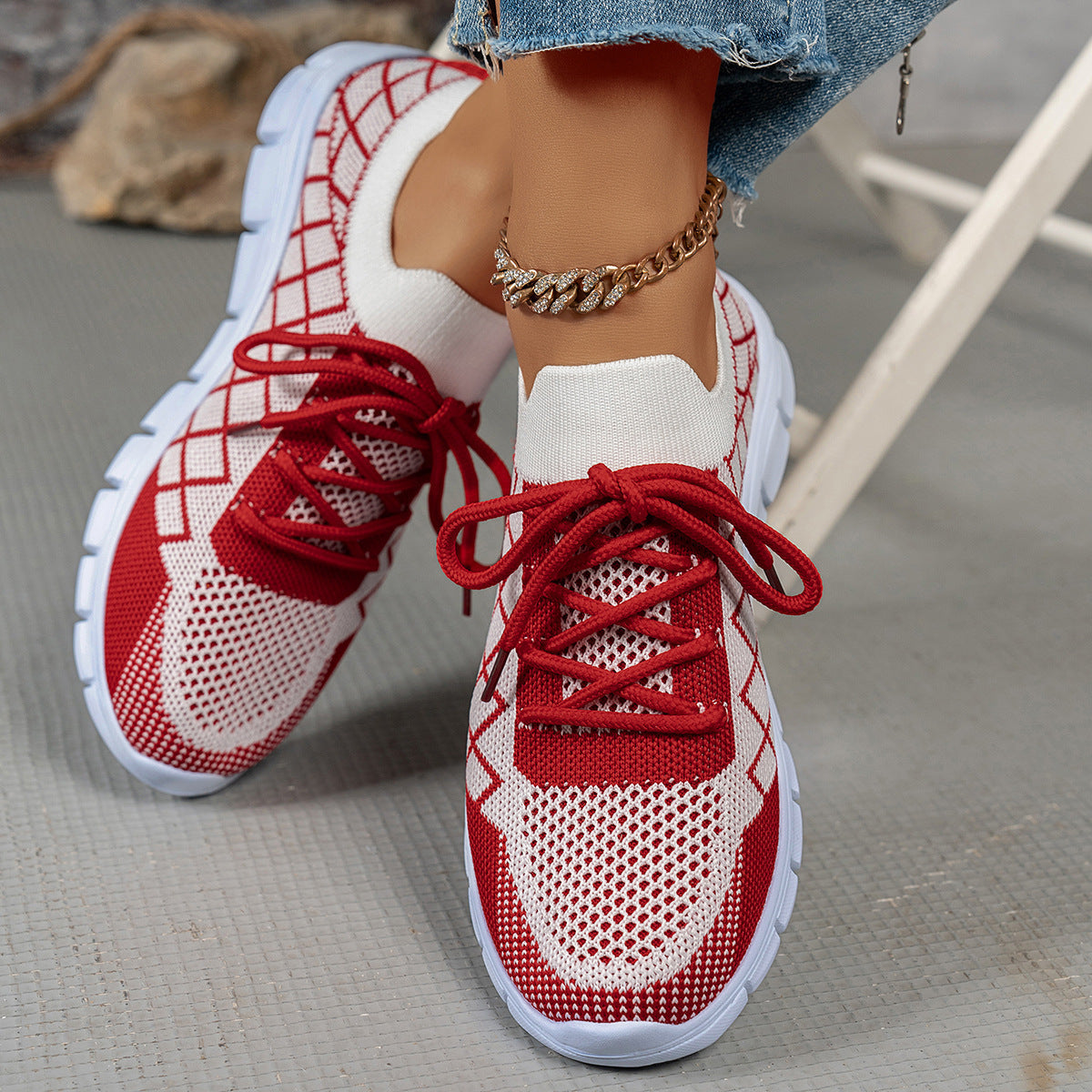 Womens EVA Breathable Lightweight Cushioned Running Trainers
