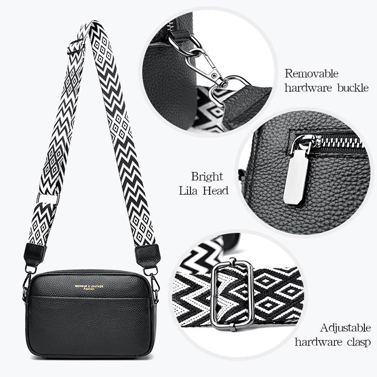 Womens Small Square Crossbody Bag With Wide Strap