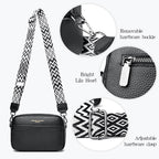 Womens Small Square Crossbody Bag With Wide Strap