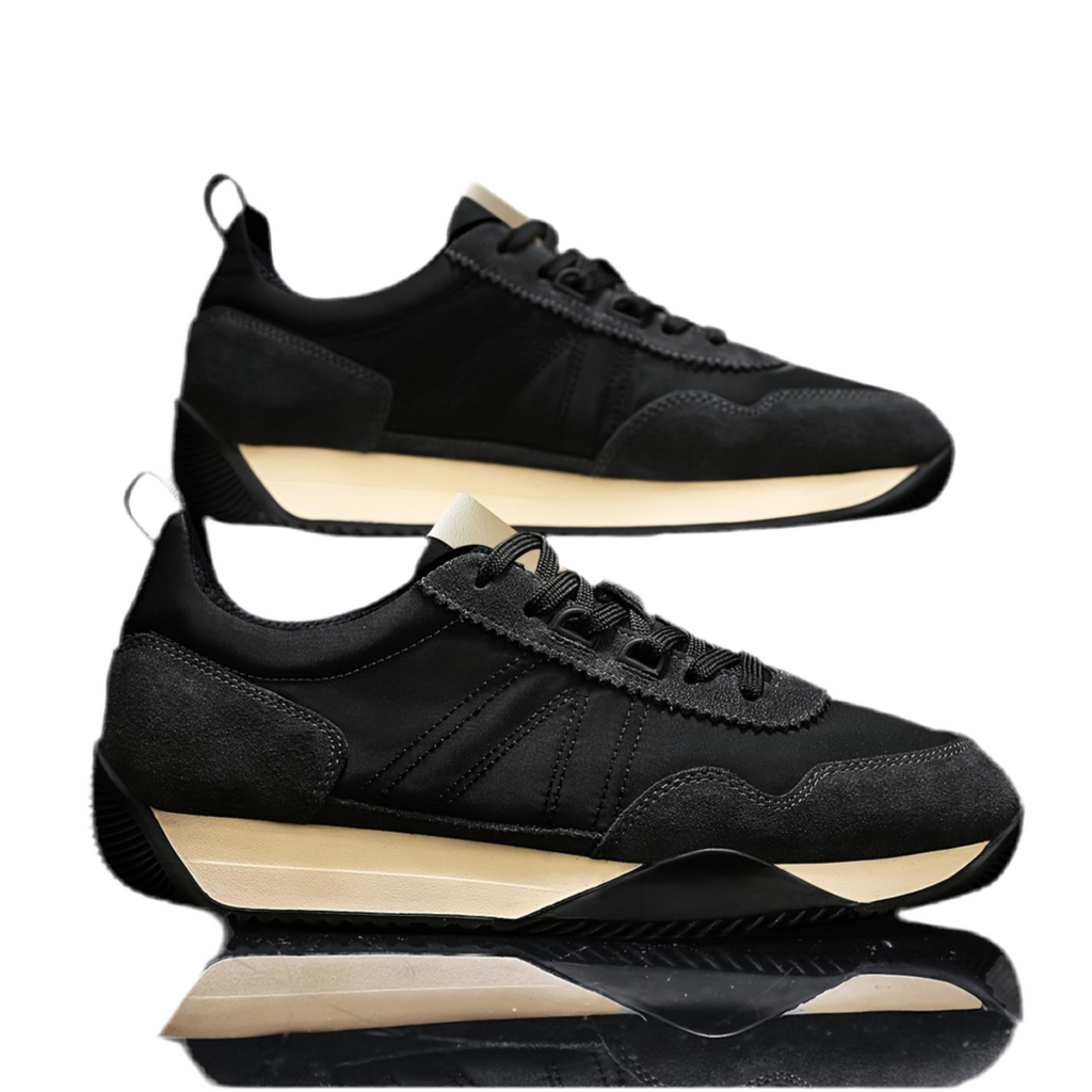 Mens Breathable Low Top Lace Up Round Toe Trainers
