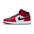 Air Jordan 1 Mid GS Chicago Black Toe trainers main side profile